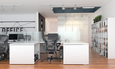 contemporary loft office