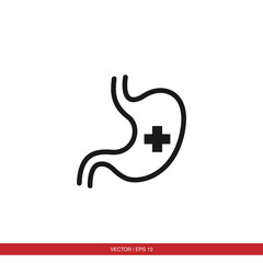 Stomach icon vector