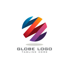 Globe 3D abstract creative logo