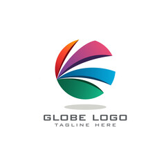 Globe 3D abstract creative logo