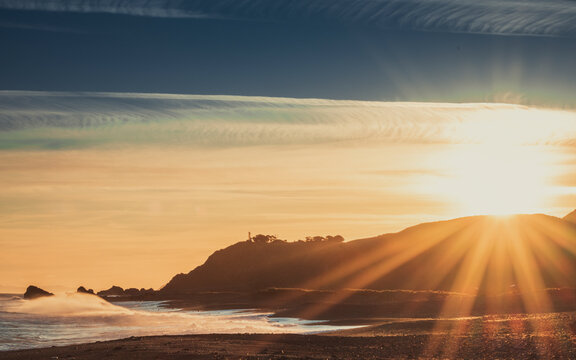 sunset on the beach