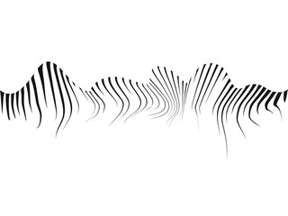 Fototapeta na wymiar Speed Lines in wave Form . Vector Illustration .Technology Logo . Design element . Abstract Geometric shape .