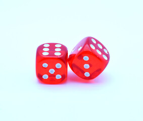 dice, cubes, on a white background