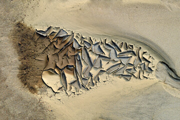 Soil castle in the field