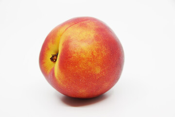 Nectarine on white background. Nectarine fruit isolated on white background
