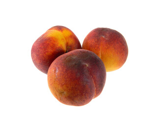 red peach isolated on white background