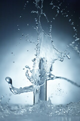 swirling with water. moisture cosmetics concept.