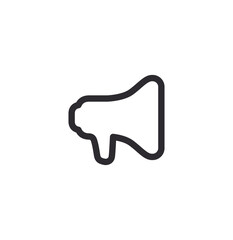 Megaphone vector icon. Loudspeaker icon. Loudspeaker pictogram. Sound icon.