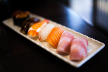 sushi on a plate