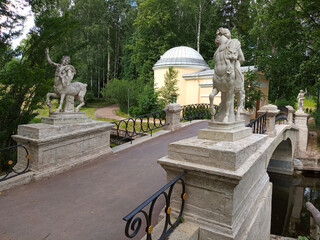Centaur bridge, Pavlovsk park, Russia