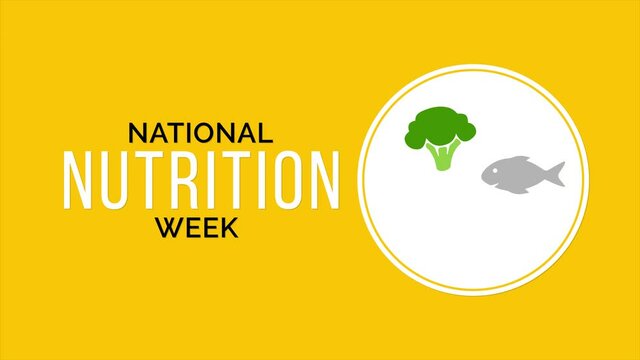 Video animation on the theme of national Nutrition week observed each year from September 1st to 7th. Motion graphics.