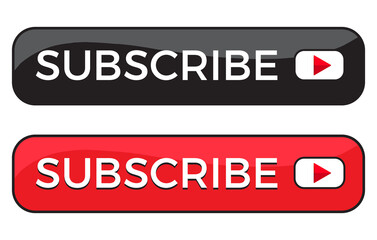 Subscribe button. Social media web button, channel video content. Vector illustration. EPS 10