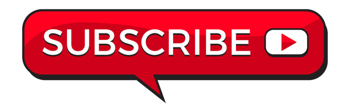Subscribe button. Social media web button, channel video content. Vector illustration. EPS 10