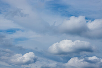 真夏の曇りの空の風景