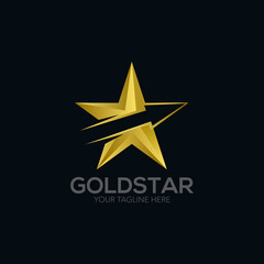 Golden star design template