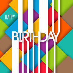 Illustration of happy birthday with beautiful calligraphy.