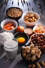 Composition with common food allergens