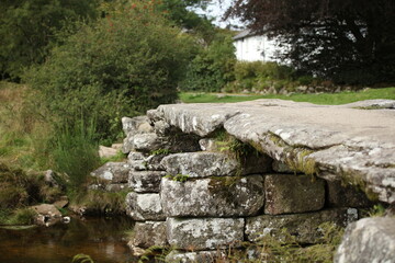 Stone bridges near Moretonhampstead a market town, parish and ancient manor in Devon, situated on the north-eastern edge of Dartmoor, within the Dartmoor National Park.