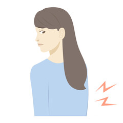 Illustration of a woman / back pain