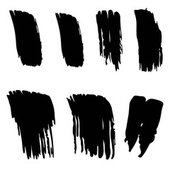 Image of black brush strokes on white paper