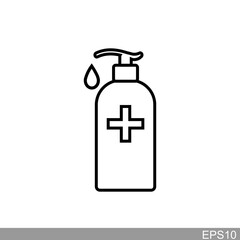 Obraz premium Hand sanitizer icon on white bacground