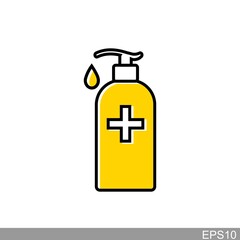 Obraz premium Hand sanitizer icon on white bacground