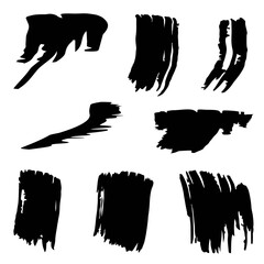  Collection of black paint stains