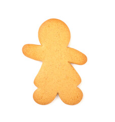 gingerbread man isolated on a white background. symbol of the Christmas and new year holiday