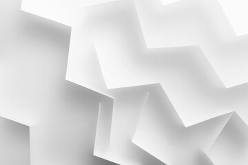 Obraz premium Geometryczne kształty wykonane z papieru, białe tło