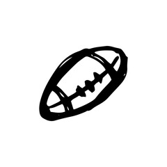 American football ball sketch. Gridiron