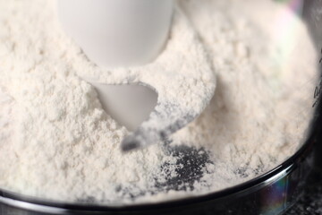 Flour in Food Processor Cup. Making Shoofly Tart Series.