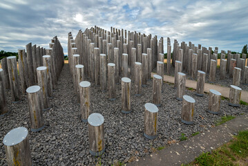 Stangenpyramide in Dreieich im Regionalpark RheinMain