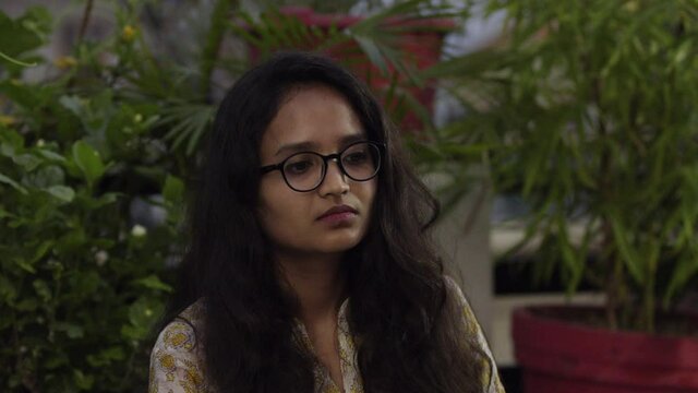 Indian woman crying, emotions, remembering someone. Full of emotions Indian woman .