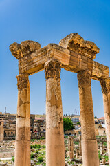 Fototapeta premium Baalbek Roman temple ruins in Baalbek, Lebanon