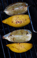 Close_up on grilled Lemon outside