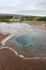 Geothermalgebiet am großen Geysir und Strokkur in Südisland
