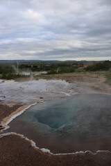 Geothermalgebiet am großen Geysir und Strokkur in Südisland