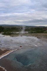 Geothermalgebiet am großen Geysir und Strokkur in Südisland