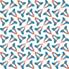 Vector abstract tulips seamless pattern. Regularly repeating folk flowers in retro style. Great for modern wallpaper, interior prints and decorative materials and fashion fabrics.