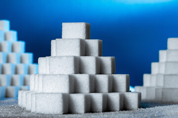 Pyramid of sugar blocks