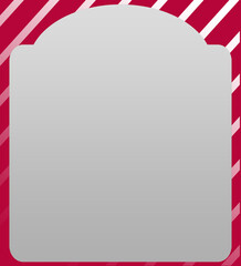 Modern Empty Grey Frame On Maroon Stripes Background-For Social Media, Banner, Poster, Flyer & Card.
