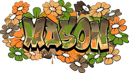 Mason Graffiti Text Logotype Design