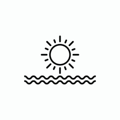 sunset icon vector