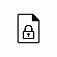 lock file icon vector