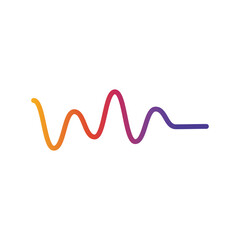colorful wave design vector template illustration
