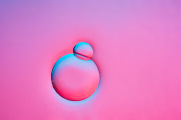 Bubbles on pink background	