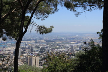 view of the city of Haifa, Israel.