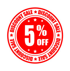 5 Percentage Off Vector Graphics