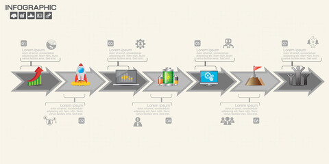 Infographic design vector and  icons can be used for workflow layout, diagram, report, web design.