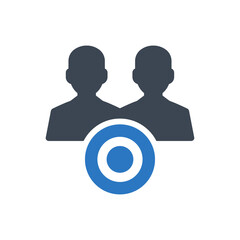 Team Goal Icon. group, business, target (vector illustration)